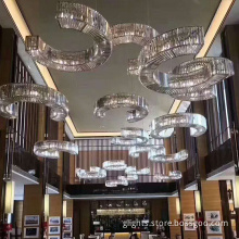 Customizable large project luxury glass chandelier
